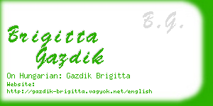 brigitta gazdik business card